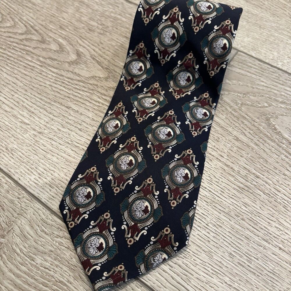 Karl Lagerfeld Men's‎ 100% Silk Tie Vintage Pattern Tie